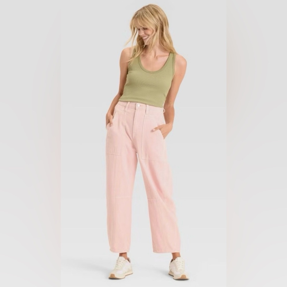 NWT Utility Easy Barrel Pink High-Rise pants